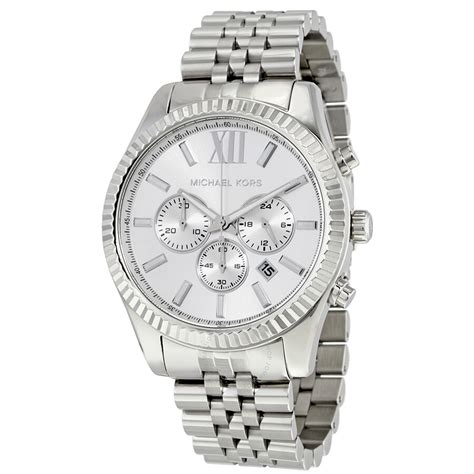 michael kors silver watch men's|silver michael kors watch sale.